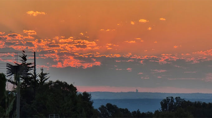 atardecer urbanización